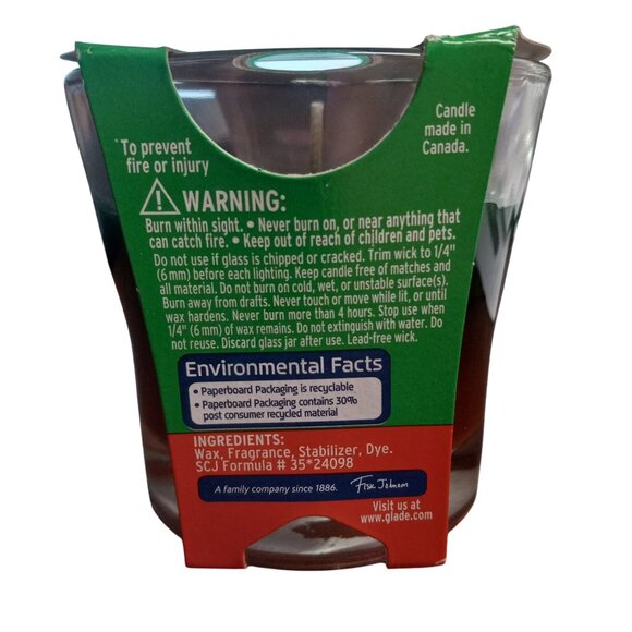 Glade 2 In 1 Candle Sparkling Spruce Apple Cinnamon Cheer 3.8 Oz Lot of 3 NEW - Picture 6 of 7